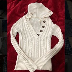 White knit sweater